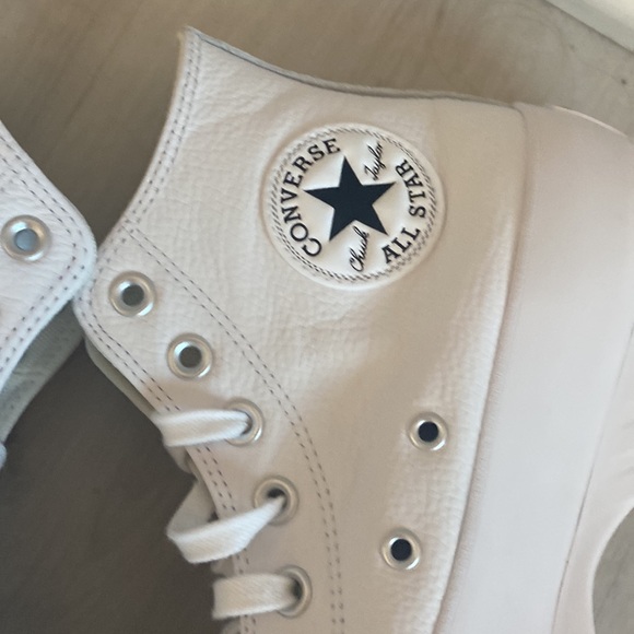 Converse Chuck Taylor All Star Lugged High Top Sneaker- White faux… - Picture 8 of 12